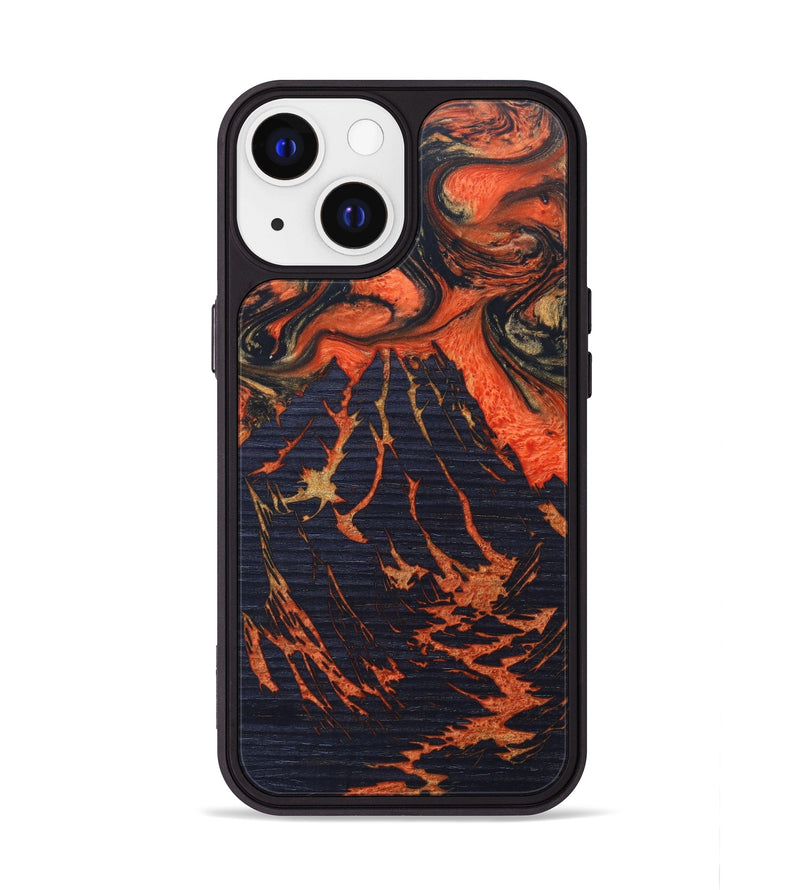 iPhone 13 Wood+Resin Phone Case - Kaliyah (Lava, 626667)