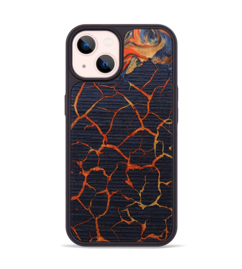 iPhone 14 Wood+Resin Phone Case - Carl (Lava, 627570)