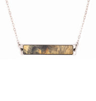 Bar Wood+Resin Necklace - Madilynn (Maple Burl, 623825)