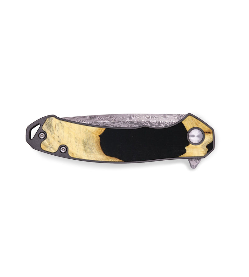 EDC Wood+Resin Pocket Knife - Jakob (Black & White, 636933)