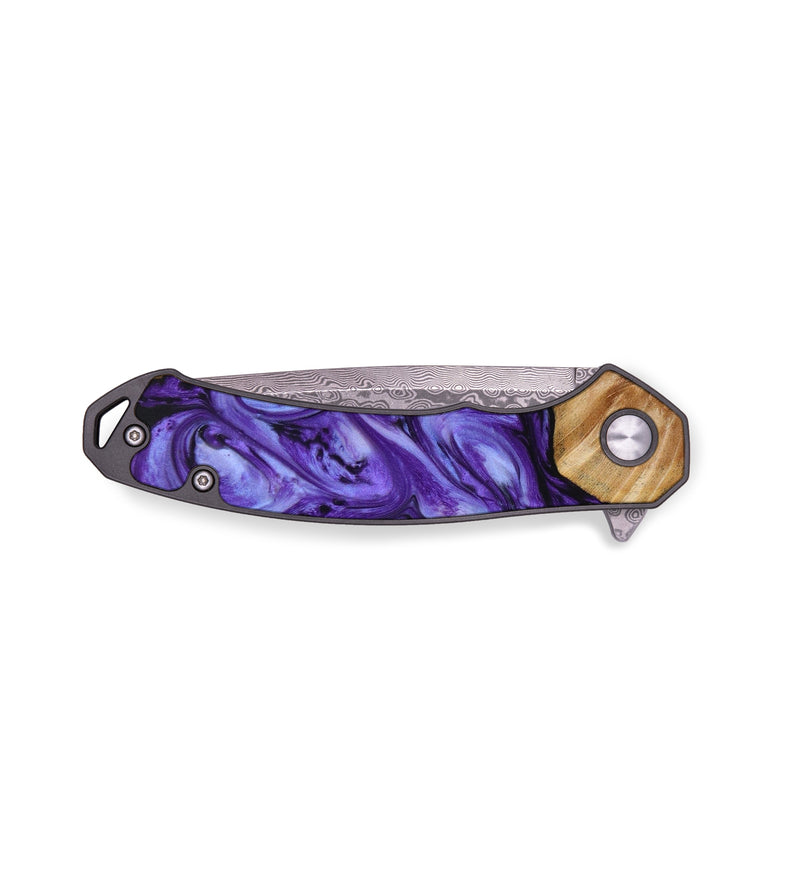 EDC Wood+Resin Pocket Knife - Jewell (Purple, 643107)