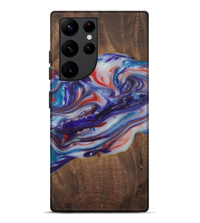 Galaxy S22 Ultra Wood+Resin Live Edge Phone Case - Bart (Purple, 573565)