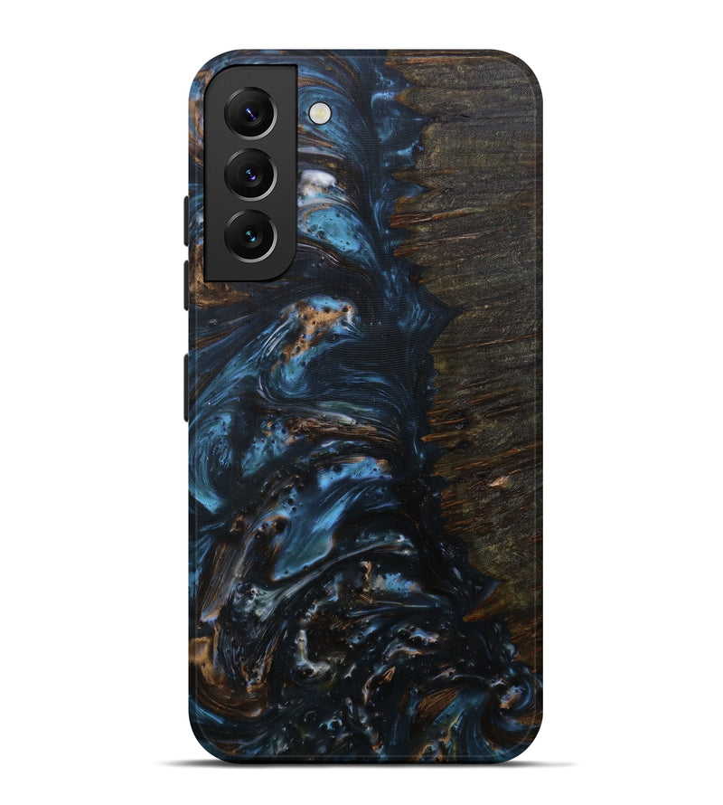 Galaxy S22 Plus Wood+Resin Live Edge Phone Case - Paula (Dark Blue, 589820)