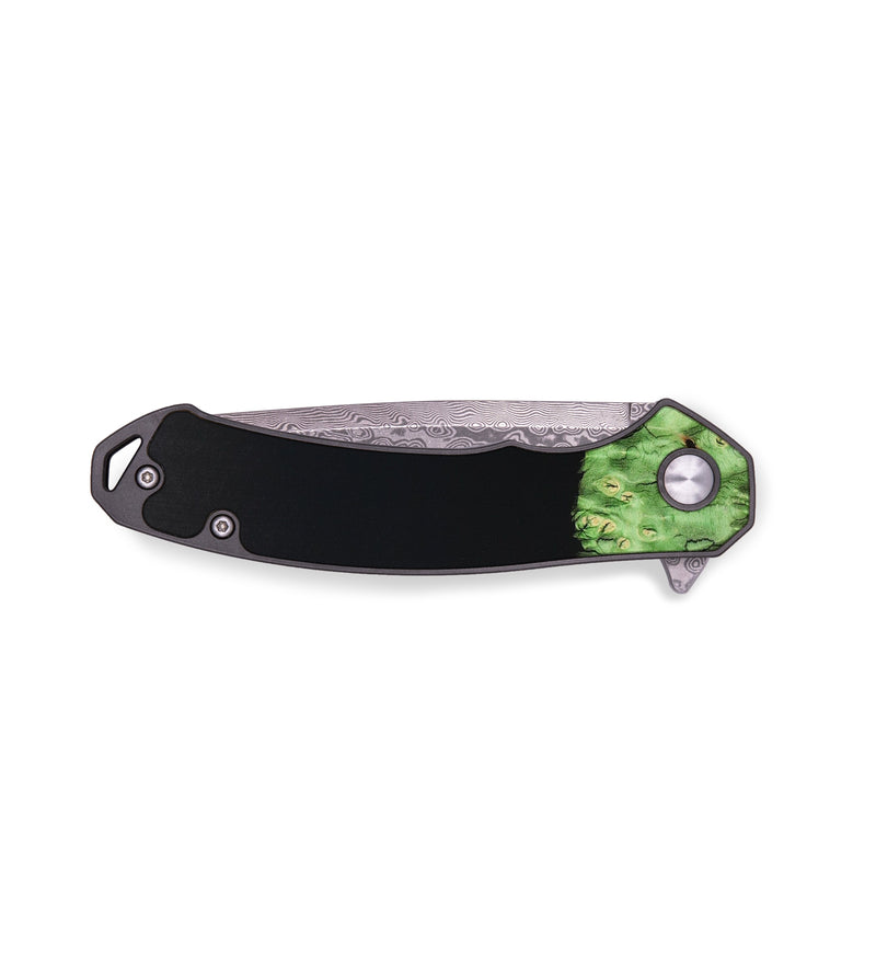 EDC Wood+Resin Pocket Knife - Alexander (Black & White, 636935)