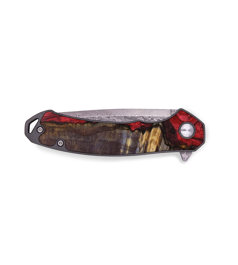 EDC Wood+Resin Pocket Knife - Maci (Red, 640009)