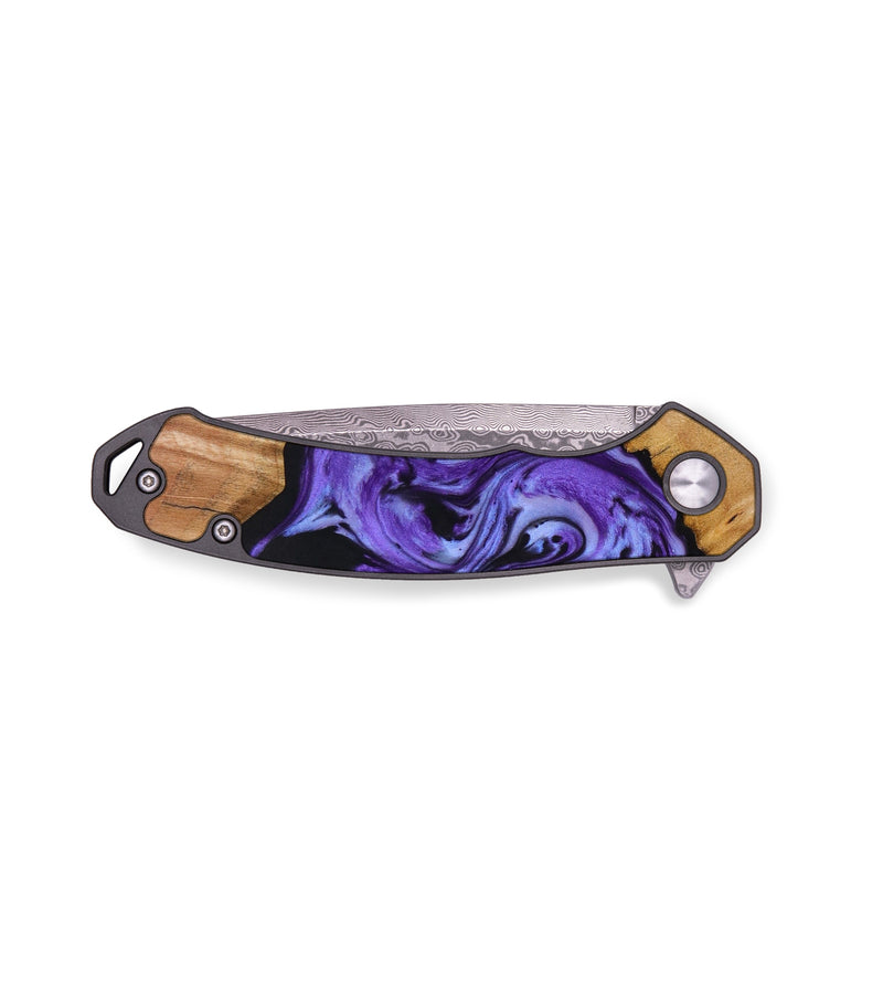 EDC Wood+Resin Pocket Knife - Gael (Purple, 643104)