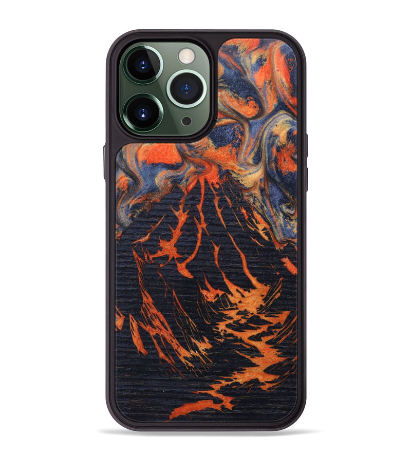 iPhone 13 Pro Max Wood+Resin Phone Case - Sidney (Lava, 627124)