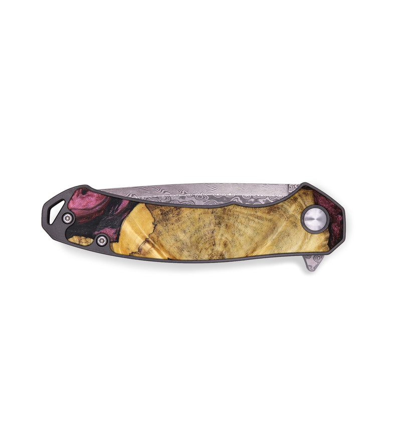 EDC Wood+Resin Pocket Knife - Judy (Red, 637102)