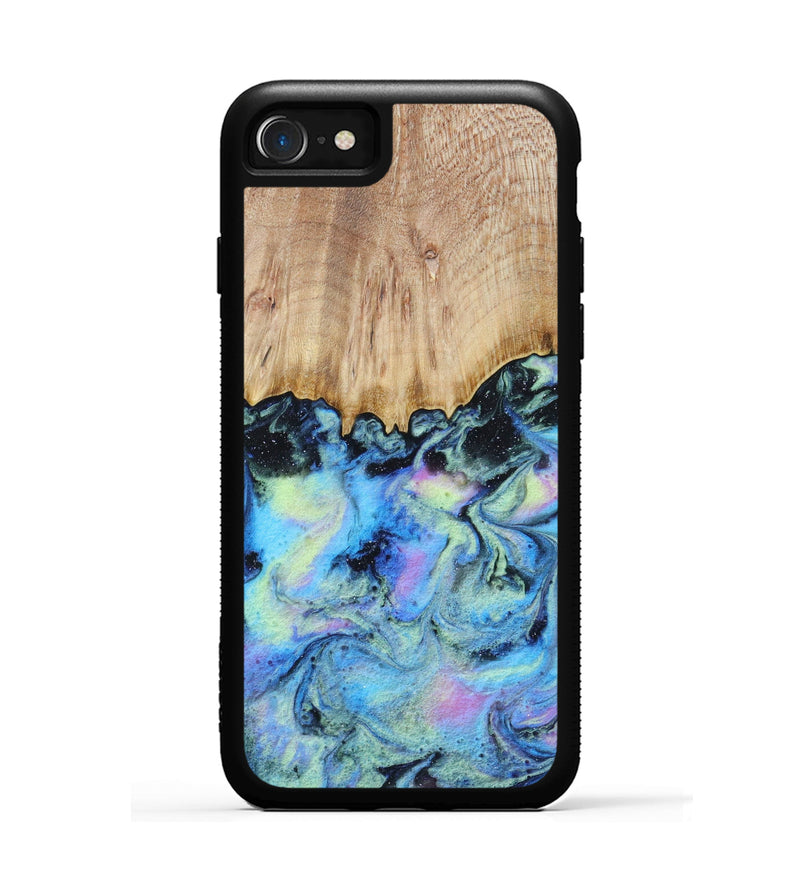 iPhone SE Wood+Resin Phone Case - Bear (Aurora, 617601)