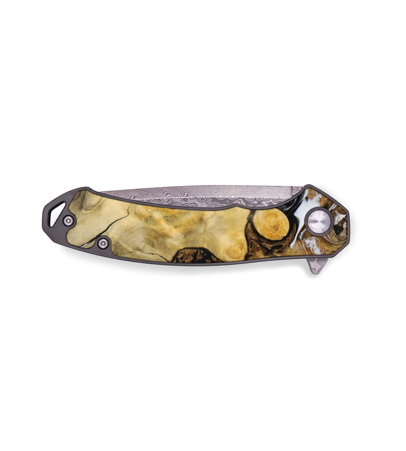 EDC Wood+Resin Pocket Knife - Cooper (Black & White, 643091)
