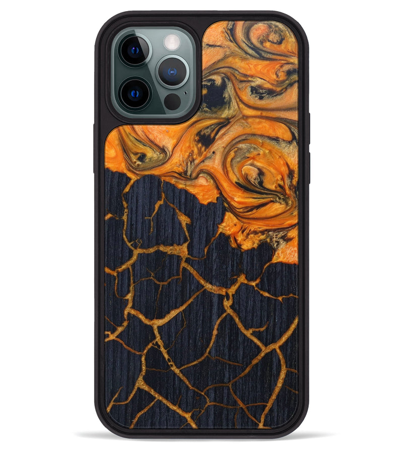 iPhone 12 Pro Max Wood+Resin Phone Case - Amaia (Lava, 624979)