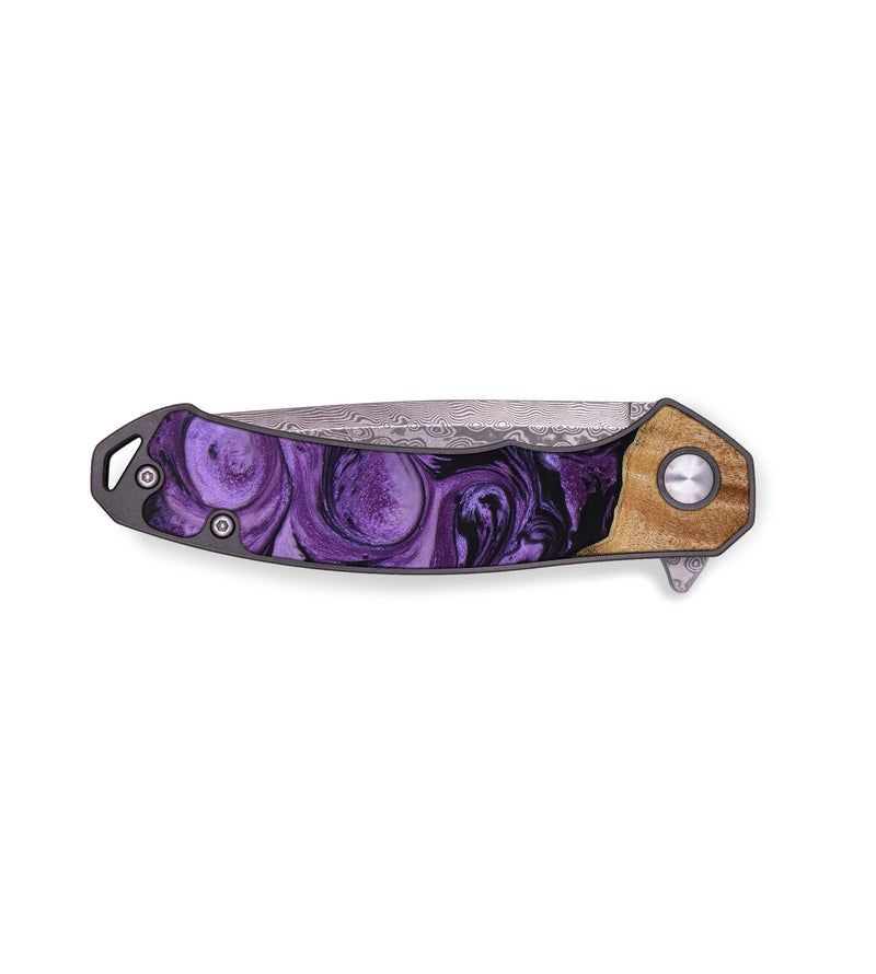 EDC Wood+Resin Pocket Knife - Braden (Purple, 642804)