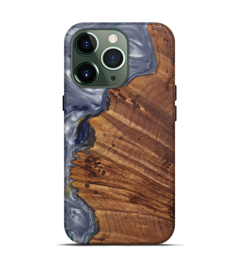 iPhone 13 Pro Wood+Resin Live Edge Phone Case - Farand (Metallic, 571522)