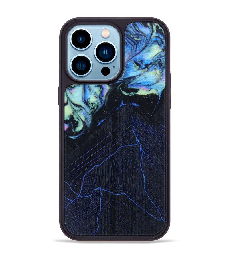 iPhone 14 Pro Max Wood+Resin Phone Case - Donny (Aurora, 618508)