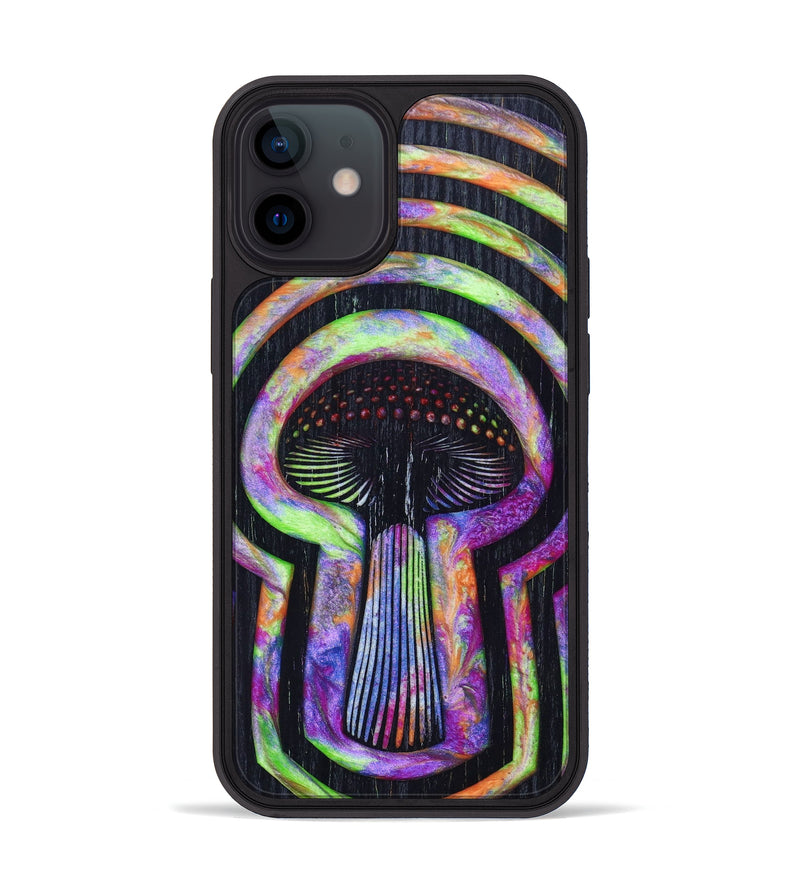 iPhone 12 mini Wood+Resin Phone Case - Aprilette (Retro, 633954)