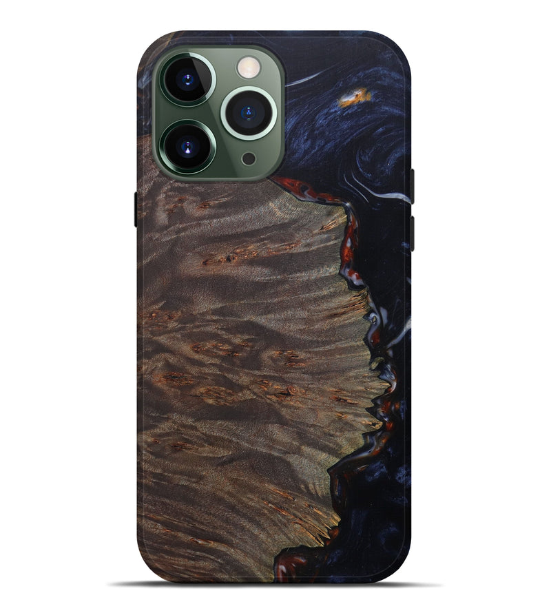 iPhone 13 Pro Max Wood+Resin Live Edge Phone Case - Said (Black & White, 585585)