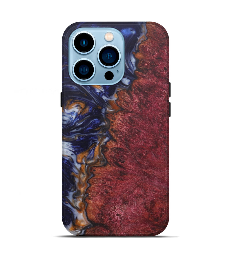 iPhone 14 Pro Wood+Resin Live Edge Phone Case - Orelle (Dark Blue, 581735)