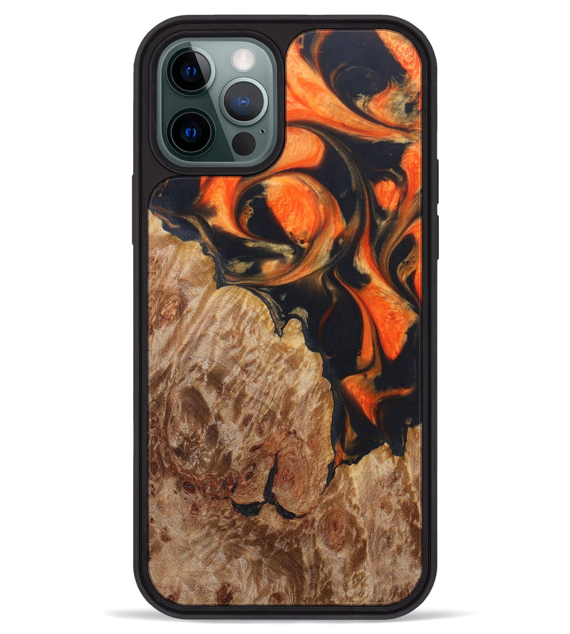 iPhone 12 Pro Max Wood+Resin Phone Case - Stormy (Lava, 624934)