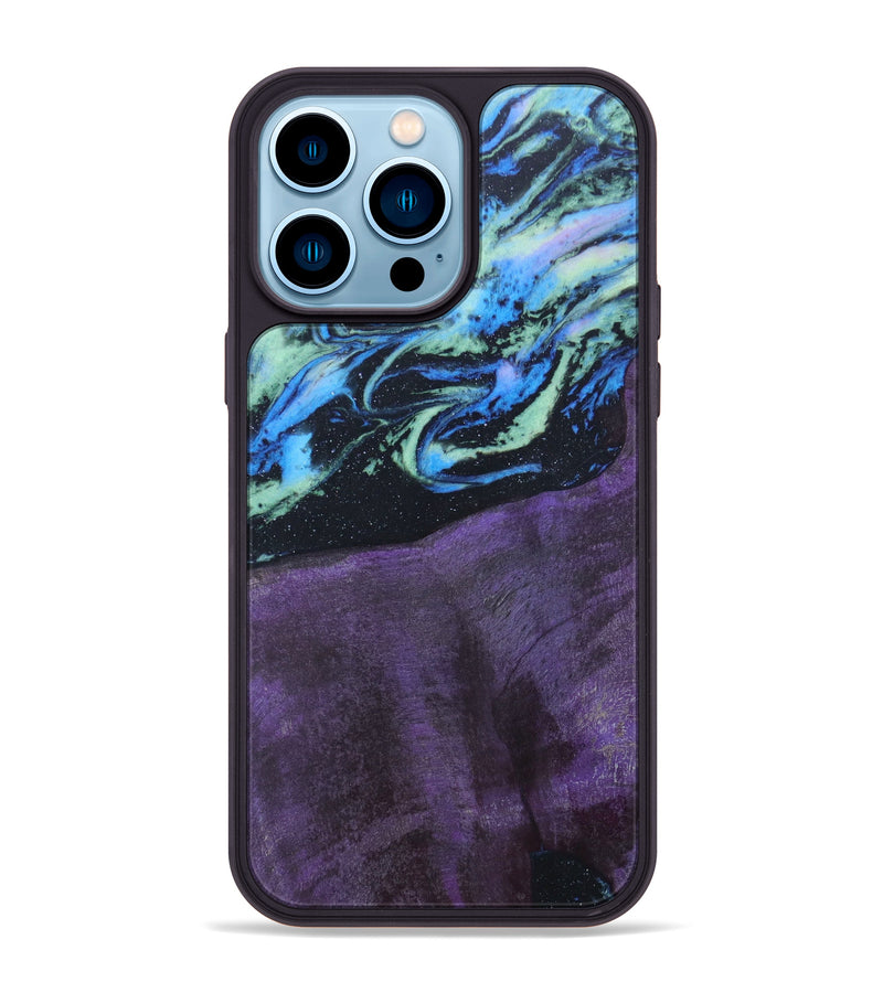 iPhone 14 Pro Max Wood+Resin Phone Case - Sondra (Aurora, 621277)