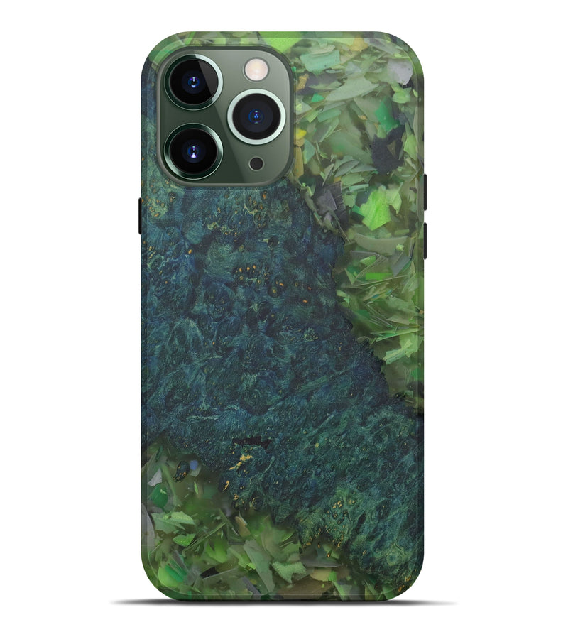 iPhone 13 Pro Max Wood+Resin Live Edge Phone Case - Cooper (Confetti, 581207)