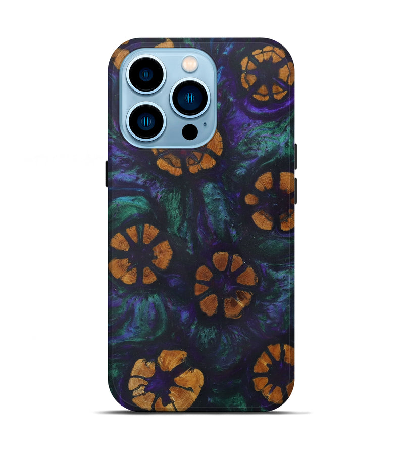 iPhone 14 Pro Wood+Resin Live Edge Phone Case - Matthew (Purple, 587033)