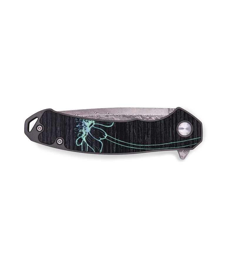 EDC Wood+Resin Pocket Knife - Jade (Spring, 641823)