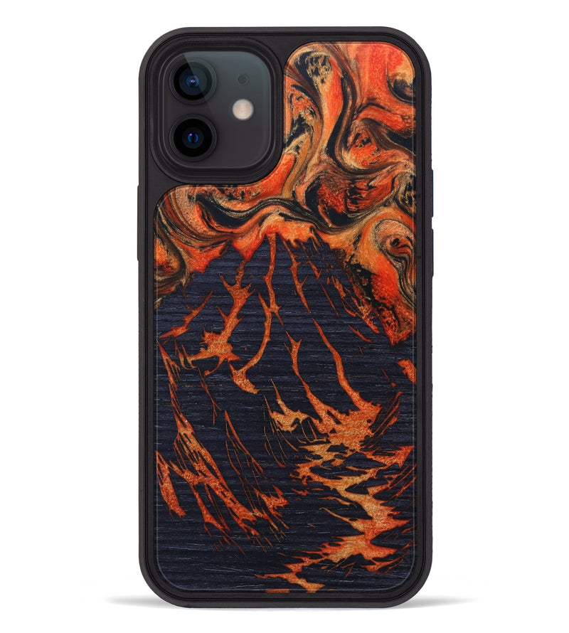 iPhone 12 Wood+Resin Phone Case - Aidan (Lava, 626664)