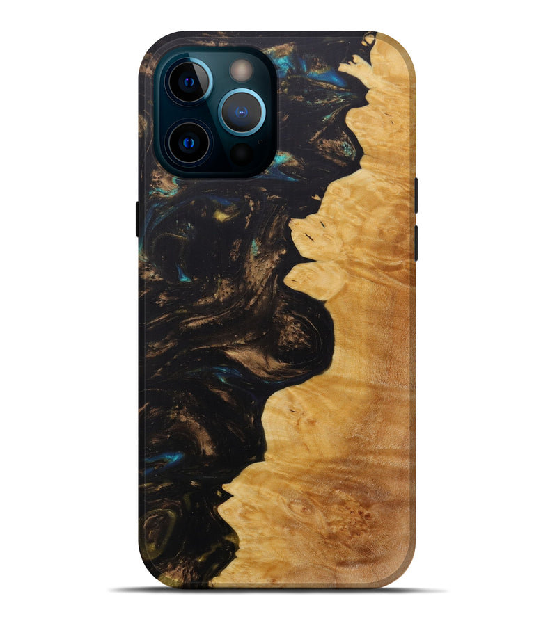 iPhone 12 Pro Max Wood+Resin Live Edge Phone Case - Mathilde (Metallic, 571504)