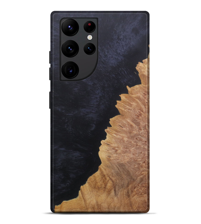 Galaxy S22 Ultra Wood+Resin Live Edge Phone Case - Jester (Pure Black, 581671)