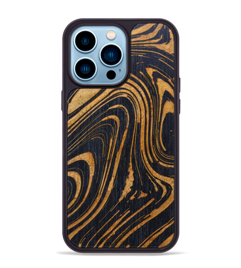 iPhone 14 Pro Max Wood+Resin Phone Case - Jenni (Lava, 624960)