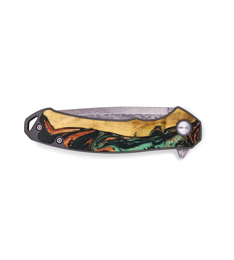 EDC Wood+Resin Pocket Knife - Crew (Green, 637086)
