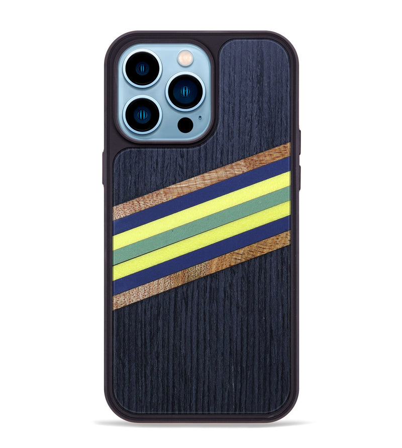 iPhone 14 Pro Max Wood+Resin Phone Case - Yarlanda (Retro, 634357)