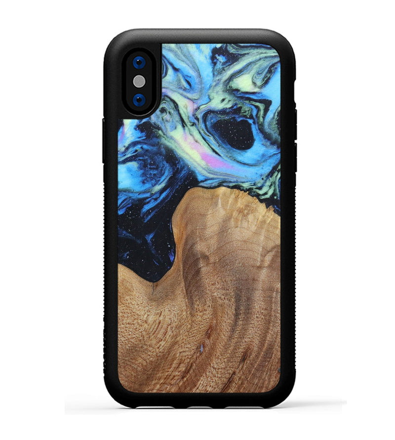 iPhone Xs Wood+Resin Phone Case - Lizette (Aurora, 617594)