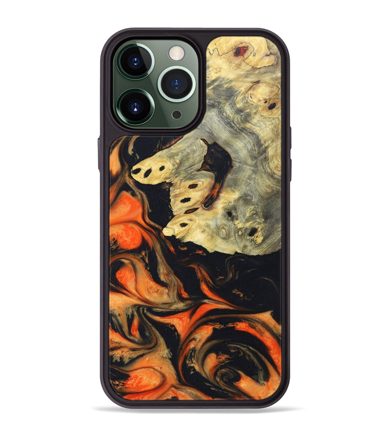 iPhone 13 Pro Max Wood+Resin Phone Case - Aileen (Lava, 624891)