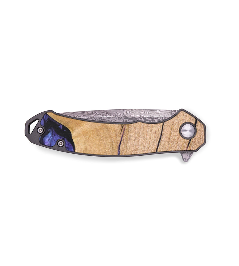 EDC Wood+Resin Pocket Knife - Beatrice (Purple, 636445)