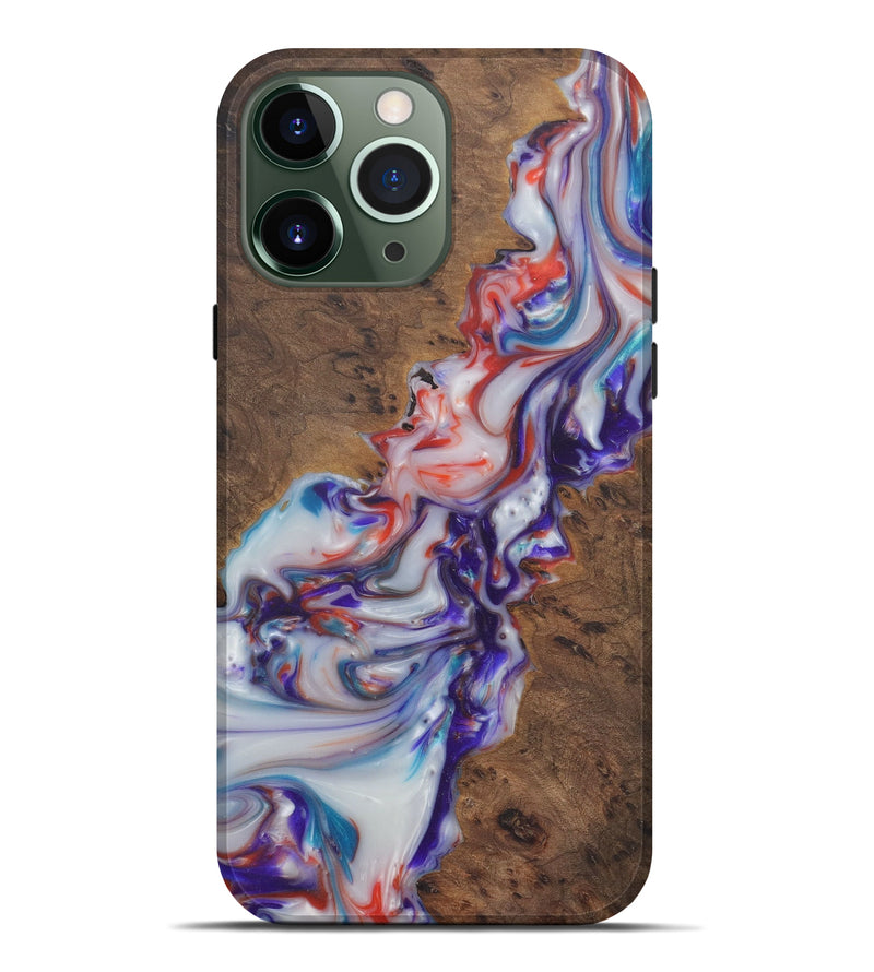iPhone 13 Pro Max Wood+Resin Live Edge Phone Case - Evey (Purple, 575491)