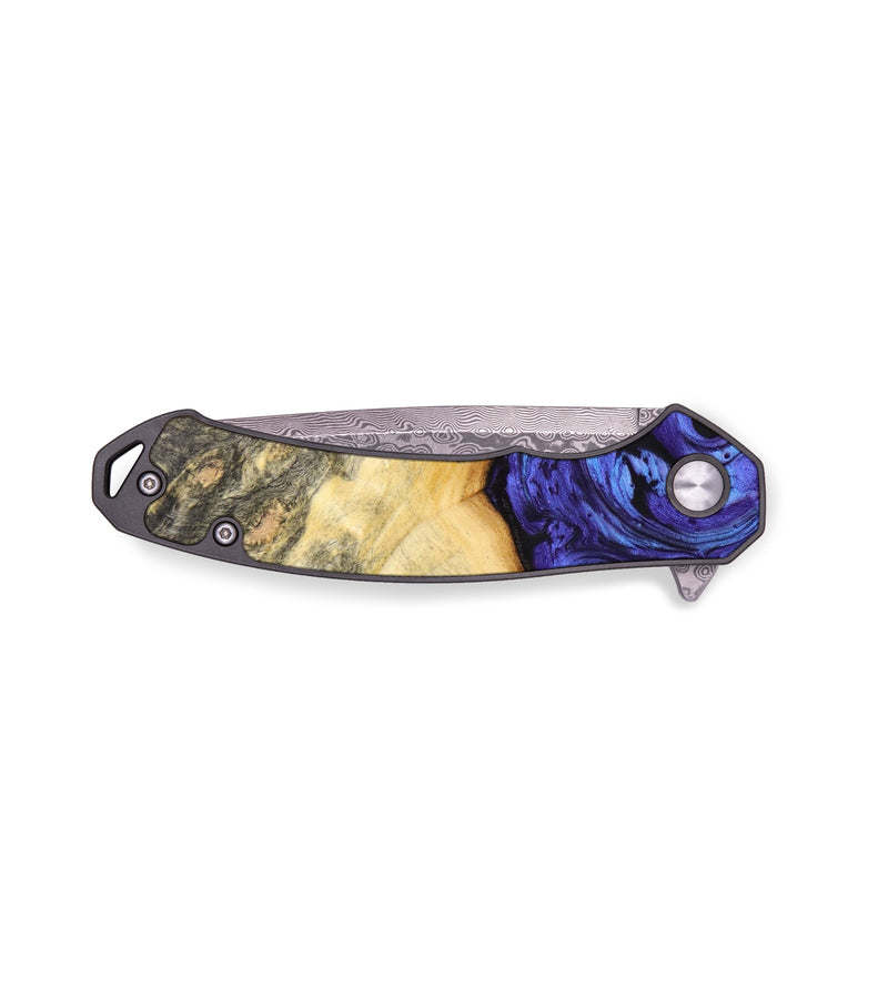 EDC Wood+Resin Pocket Knife - Sharon (Purple, 636448)