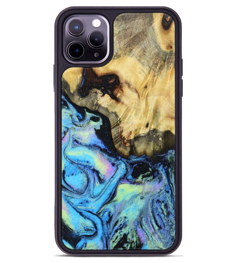 iPhone 11 Pro Max Wood+Resin Phone Case - Danna (Aurora, 617705)