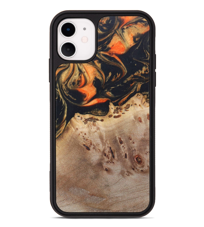 iPhone 11 Wood+Resin Phone Case - Cora (Lava, 625042)