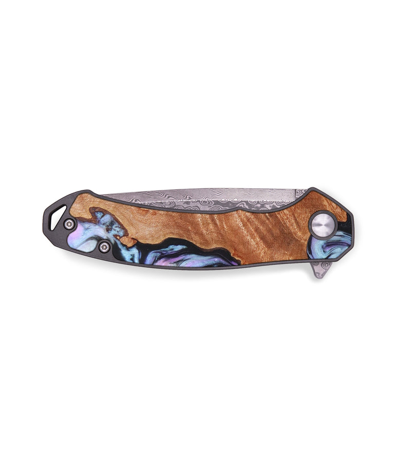 EDC Wood+Resin Pocket Knife - Carole (Purple, 636455)