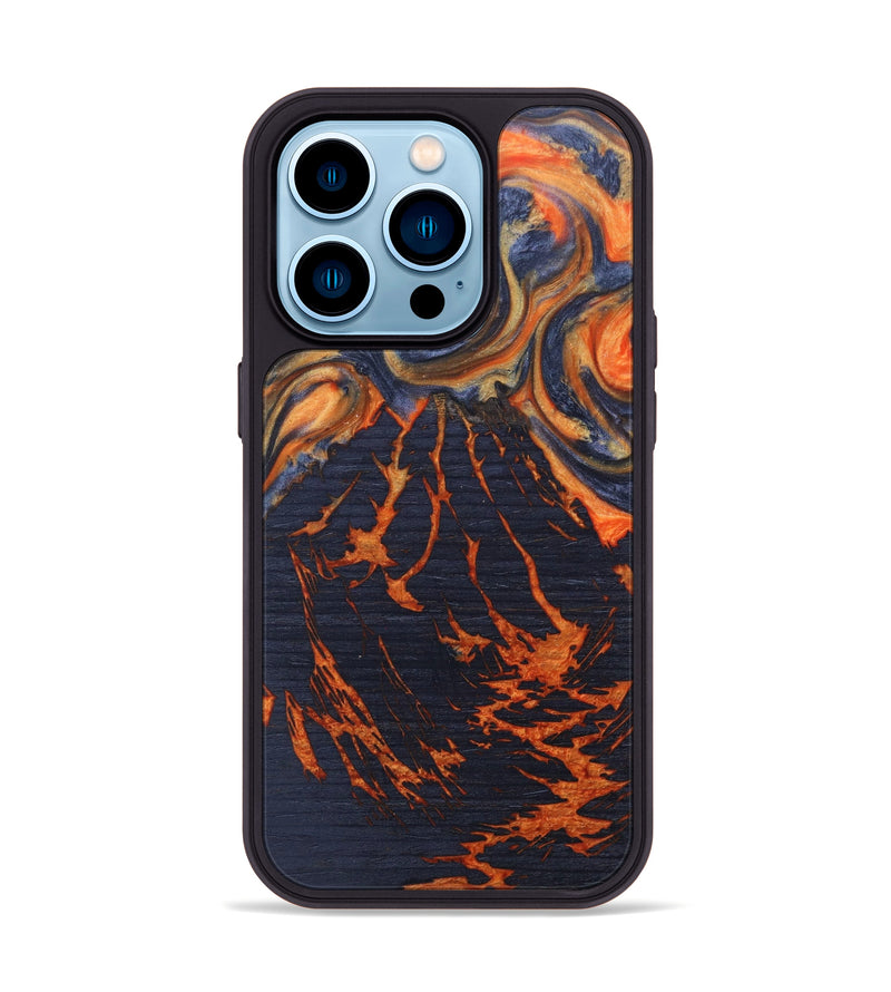 iPhone 14 Pro Wood+Resin Phone Case - Bessie (Lava, 627533)