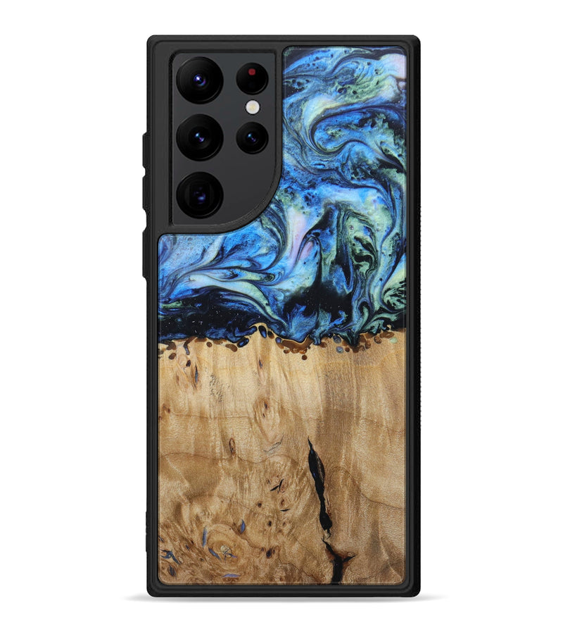 Galaxy S22 Ultra Wood+Resin Phone Case - Cari (Aurora, 618581)