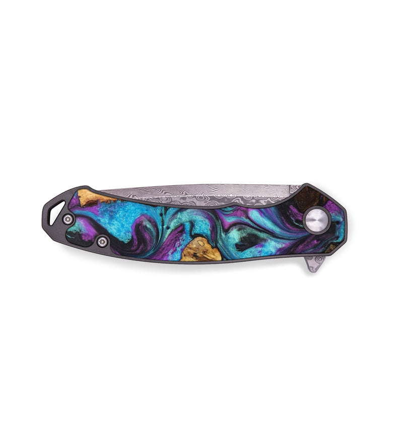 EDC Wood+Resin Pocket Knife - Candy (Purple, 636438)
