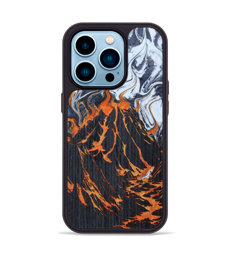 iPhone 14 Pro Wood+Resin Phone Case - Abel (Lava, 627194)