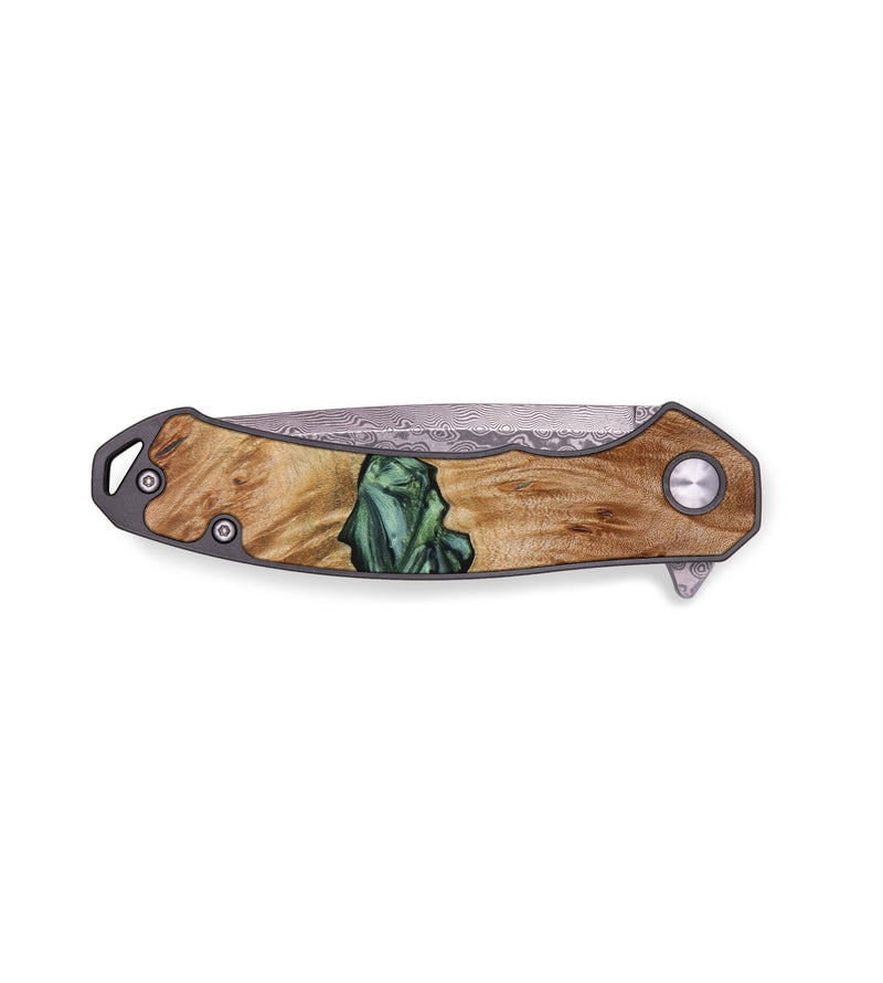 EDC Wood+Resin Pocket Knife - Nellie (Green, 643102)