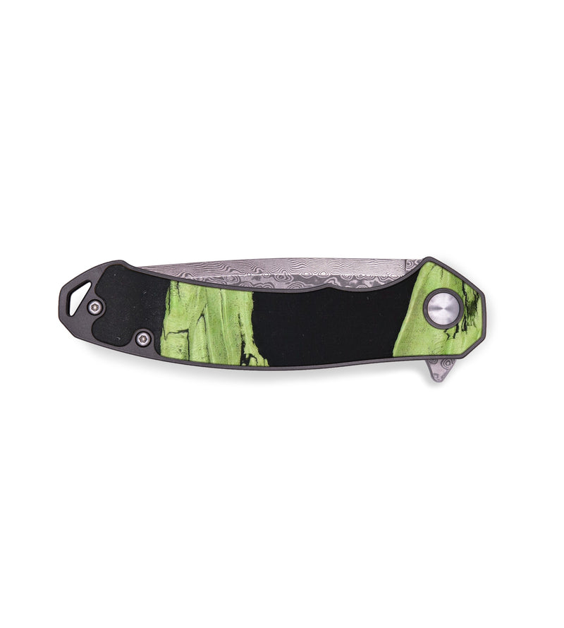 EDC Wood+Resin Pocket Knife - Alexandra (Black & White, 636932)