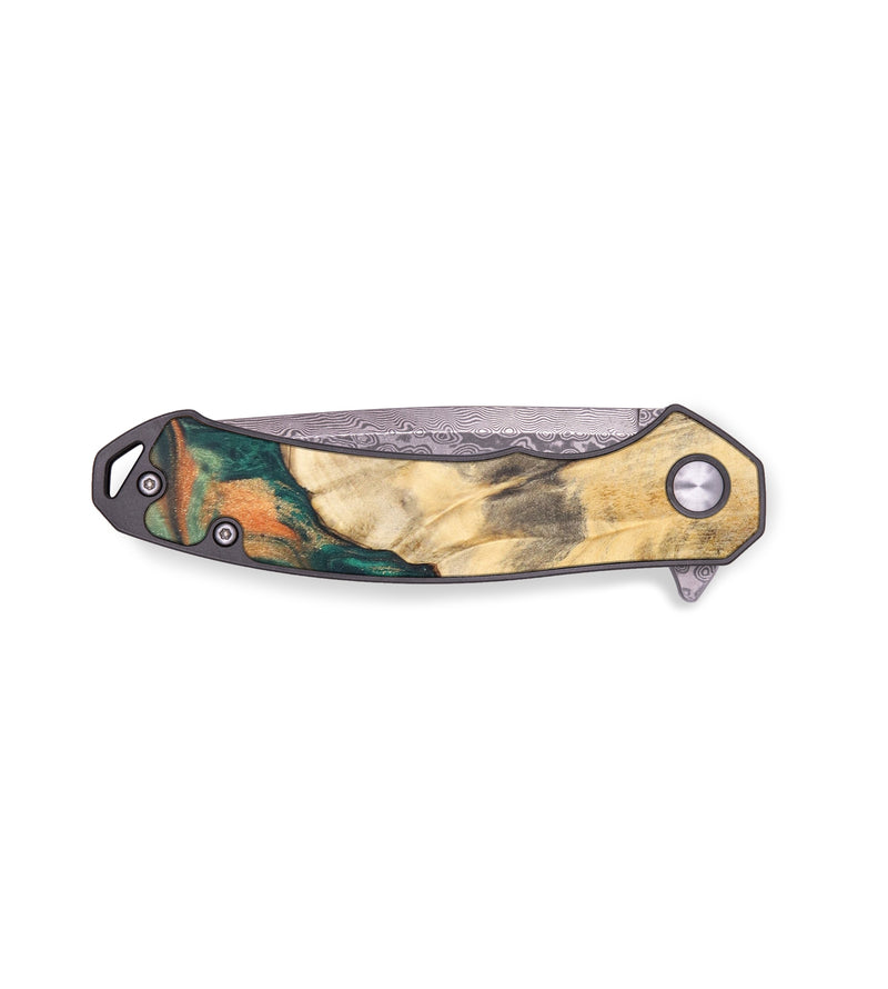EDC Wood+Resin Pocket Knife - Emil (Green, 636341)
