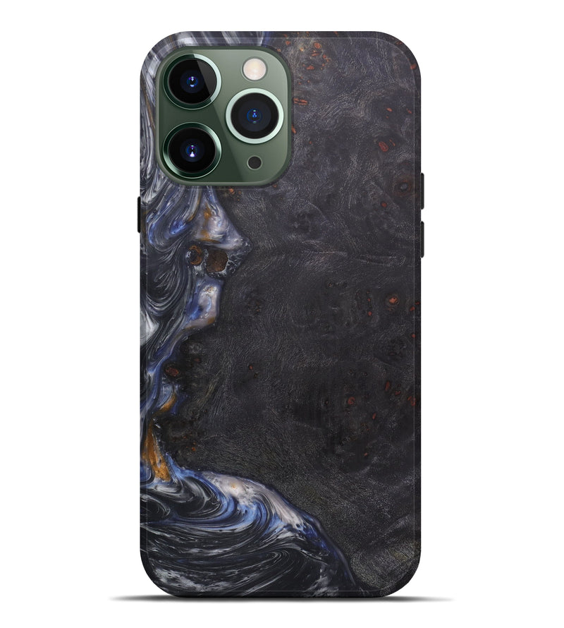 iPhone 13 Pro Max Wood+Resin Live Edge Phone Case - Malik (Metallic, 571524)
