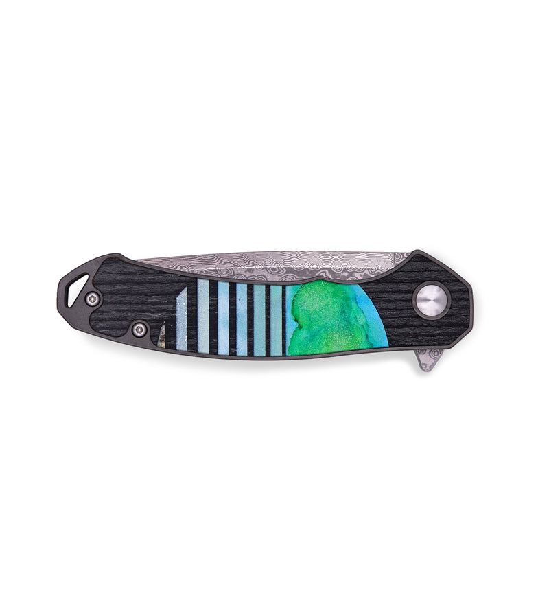 EDC Wood+Resin Pocket Knife - Raven (Retro, 637053)