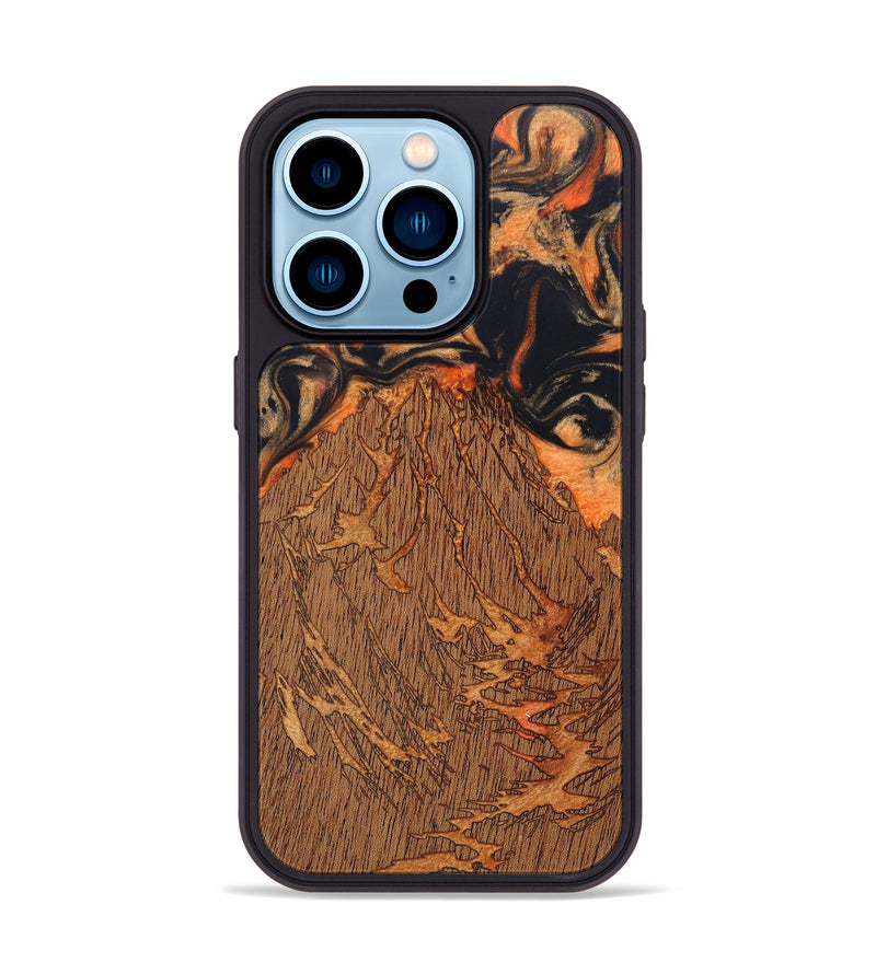 iPhone 14 Pro Wood+Resin Phone Case - Chandler (Lava, 627180)
